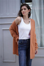 Load image into Gallery viewer, Plain Puff Sleeve Loose Short Cardigan
