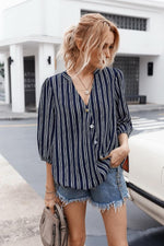 Load image into Gallery viewer, Striped Buttons Shirt
