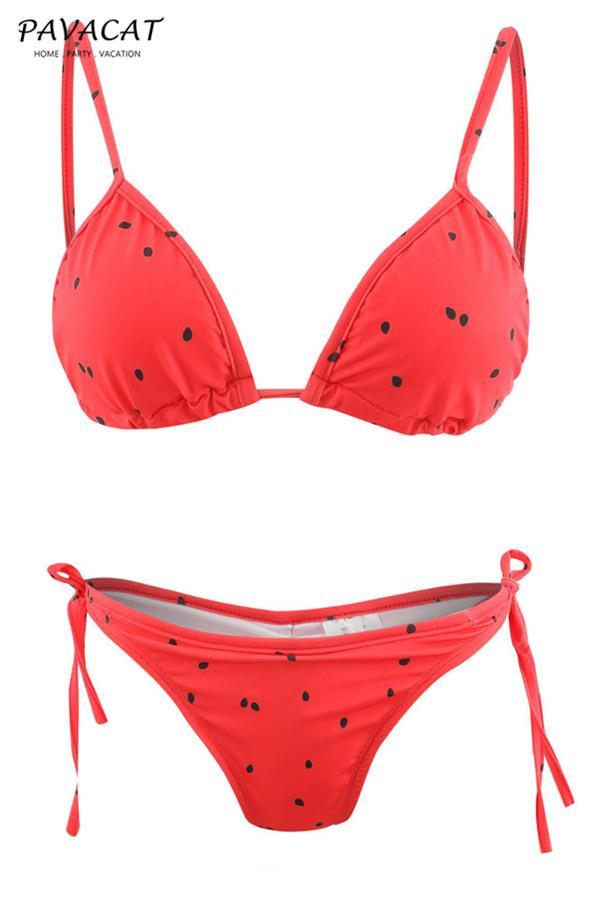 Watermelon Knot Bikini Set