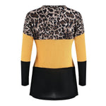 Load image into Gallery viewer, Leopard Color Block Loose Sweater
