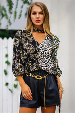 Load image into Gallery viewer, Leopard Three Quarter Length Sleeve Blouse
