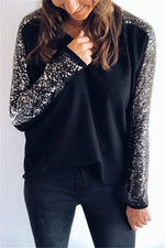 Load image into Gallery viewer, Streetwear Sequin Long Sleeve Top
