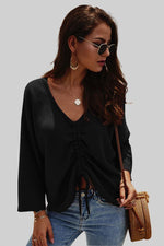 Load image into Gallery viewer, Plain V-Neck Lonng Sleeve Sweater
