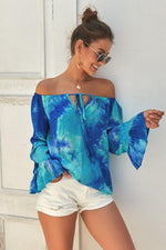Load image into Gallery viewer, Print Off The Shoulder Loose Blouse
