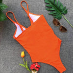 Load image into Gallery viewer, Pure Color Front Knotted One-Piece Swimsuit
