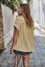 Load image into Gallery viewer, Striped Short Sleeve Shirt
