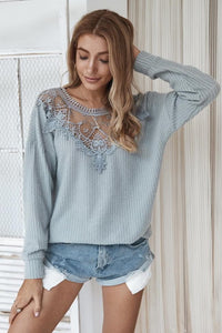 Stitching Lace Sweater