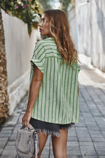 Load image into Gallery viewer, Striped Short Sleeve Shirt
