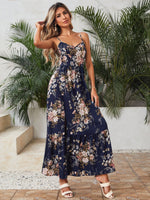 Load image into Gallery viewer, Split Thigh Slip Floral Print Maxi Dress

