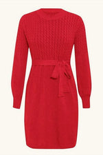 Load image into Gallery viewer, Elegant Soft Belt A-Line Knitted Dress
