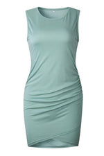 Load image into Gallery viewer, Asymmetry Ruched Sheath Mini Dress
