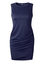 Load image into Gallery viewer, Asymmetry Ruched Sheath Mini Dress
