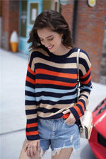 Load image into Gallery viewer, Striped Drop Shoulder Sweater
