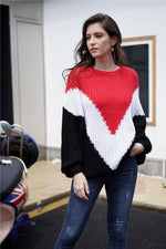 Load image into Gallery viewer, Casual Color Block Loose Sweater
