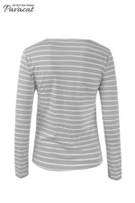 Load image into Gallery viewer, Striped Button Tee
