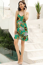 Load image into Gallery viewer, Animal Print Halter Open Back Short Dress
