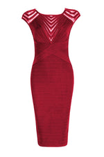 Load image into Gallery viewer, Burgundy Cut Out Short Bandage Party Dress
