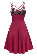 Load image into Gallery viewer, Burgundy A-Line Sleeveless Homecoming Dress
