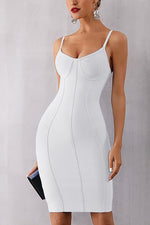 Load image into Gallery viewer, Bustier Detail Zip Back Bandage Slip Dress
