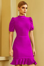Load image into Gallery viewer, Chic Short Sleeve Party Dress Homecoming Bandage Dress
