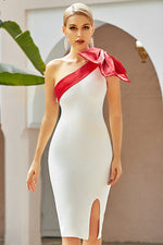 Load image into Gallery viewer, Chic One Shoulder Bodycon Cocktail Bandage Dress
