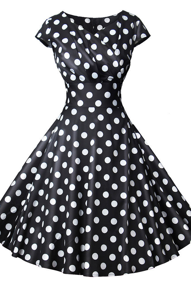 Classic Black and White Polka Dot Dresses