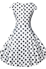 Load image into Gallery viewer, Classic Black and White Polka Dot Dresses
