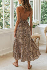 Load image into Gallery viewer, Leopard Print Slip Maxi Dress
