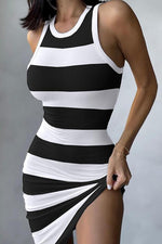 Load image into Gallery viewer, Slit Sleeveless Bodycon Dress
