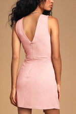 Load image into Gallery viewer, V Neck Sleeveless Wrap Mini Dress
