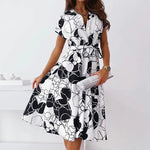 Load image into Gallery viewer, Vintage V-Neck Short Sleeve Party Dress
