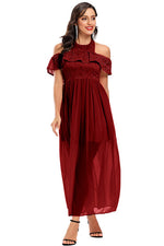 Load image into Gallery viewer, Fabulous Lace Off-the-shoulder Midi Prom Dress
