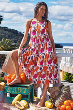 Load image into Gallery viewer, Fashion Round Neck Sleeveless Print Beach Dress
