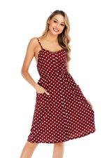 Load image into Gallery viewer, Floral Print Open Back Button Front Maxi Dress
