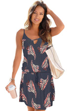 Load image into Gallery viewer, Floral Sleeveless Lace-up Mini Dress
