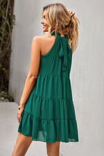 Load image into Gallery viewer, Green Sleeveless Mini A-Line Dress
