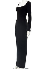 Load image into Gallery viewer, Kim K Inspired Black Long Sleeve Dress
