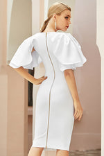 Load image into Gallery viewer, Knee Length V-Neck Cocktail Bandage Dress
