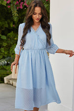Load image into Gallery viewer, Light Sky Blue A-Line Mid Dress
