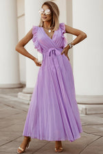 Load image into Gallery viewer, Lilac A-Line Sleeveless V-Neck Maxi Dress
