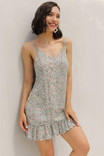 Load image into Gallery viewer, Little Fresh Floral Ruffled Spaghetti Straps Dress
