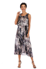 Load image into Gallery viewer, Little Fresh Wide Strap Elastic Waist Floral Dress
