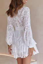 Load image into Gallery viewer, Layer Ruffles Wrap Mini Dress
