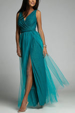Load image into Gallery viewer, V Neck Backless Maxi Dress
