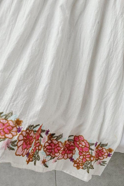 Embroidery Tassels Puff Sleeve Mini Dress – TheGlamourLady.com