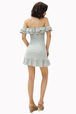Load image into Gallery viewer, Off-the-shoulder Backless Empire Fitted Ruffled Dress
