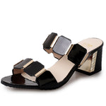 Load image into Gallery viewer, Women&#39;s Open Toe Chunky Heel Sandals
