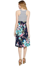 Load image into Gallery viewer, Women&#39;s Sleeveless Casual Racerback Floral Printed Midi Dresses
