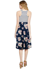 Load image into Gallery viewer, Women&#39;s Sleeveless Casual Racerback Floral Printed Midi Dresses
