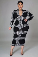 Load image into Gallery viewer, Plus Size Long Sleeve Bodycon Cocktail Dress
